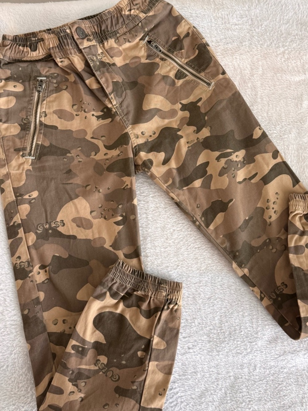 Guess Kids Camo Joggers - Brown & Tan